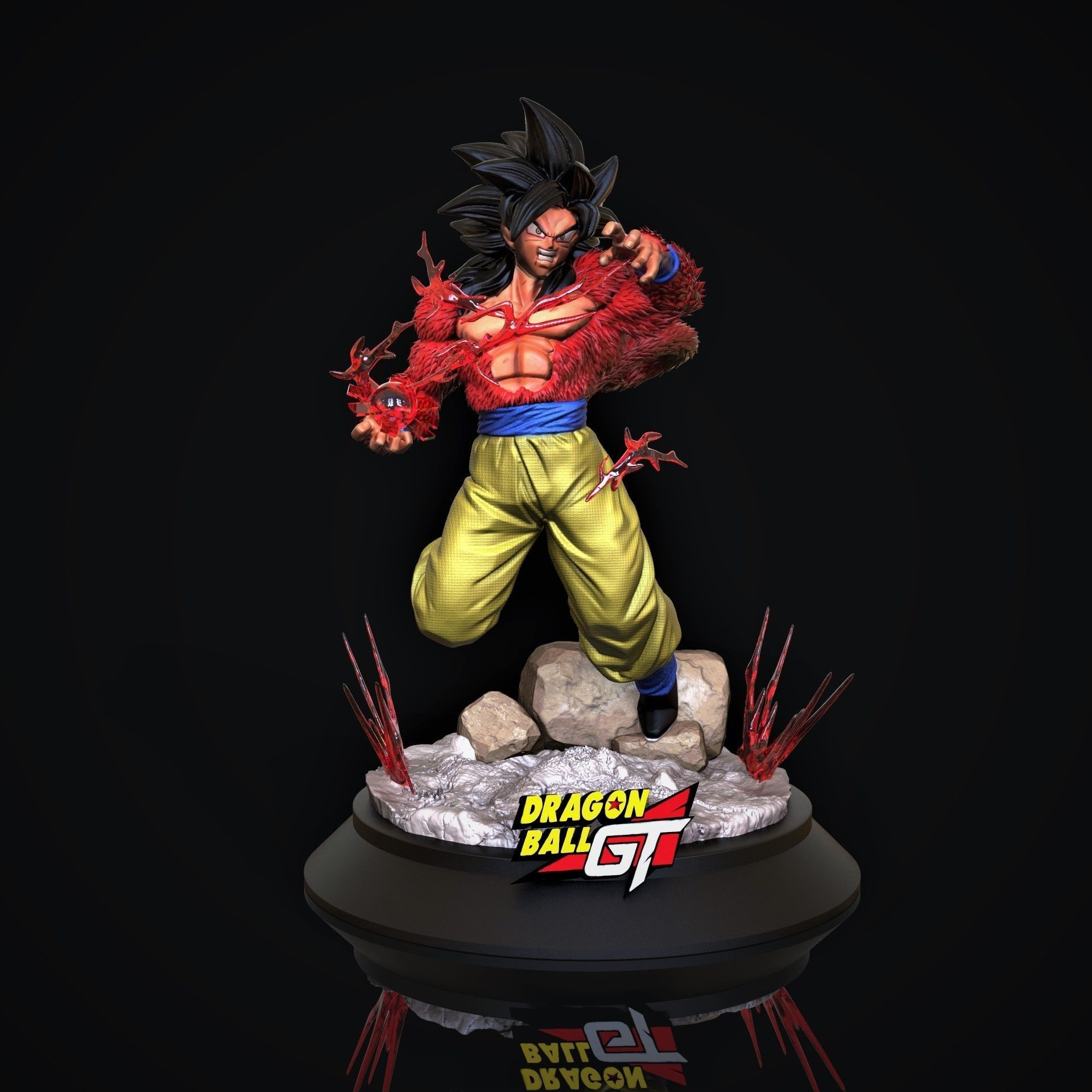 Goku SSJ 4 3D print model_2
