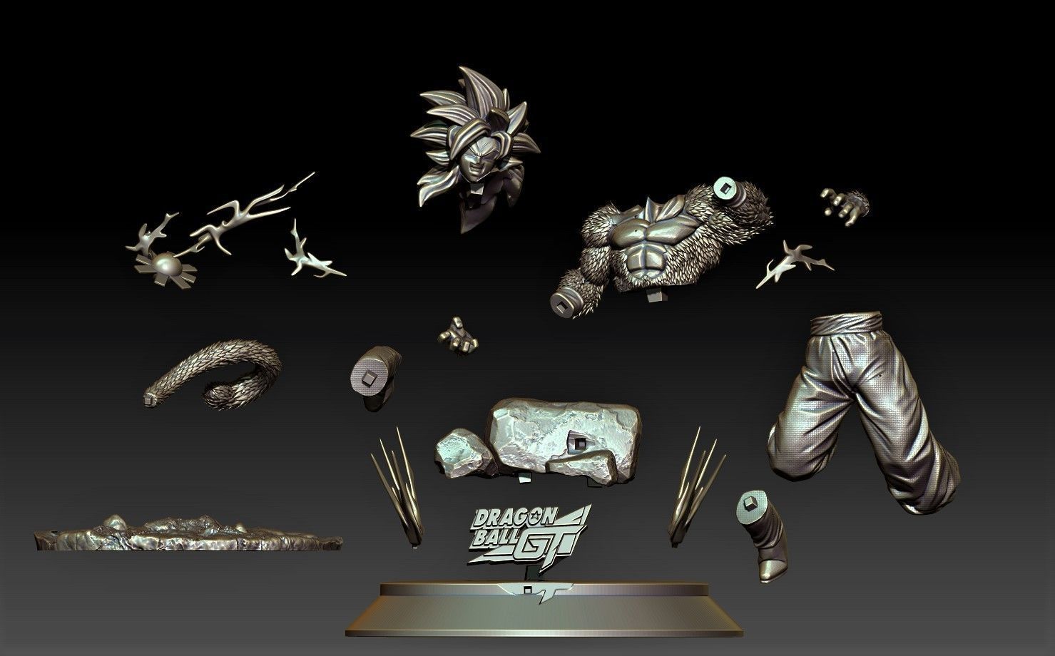 Goku SSJ 4 3D print model_6