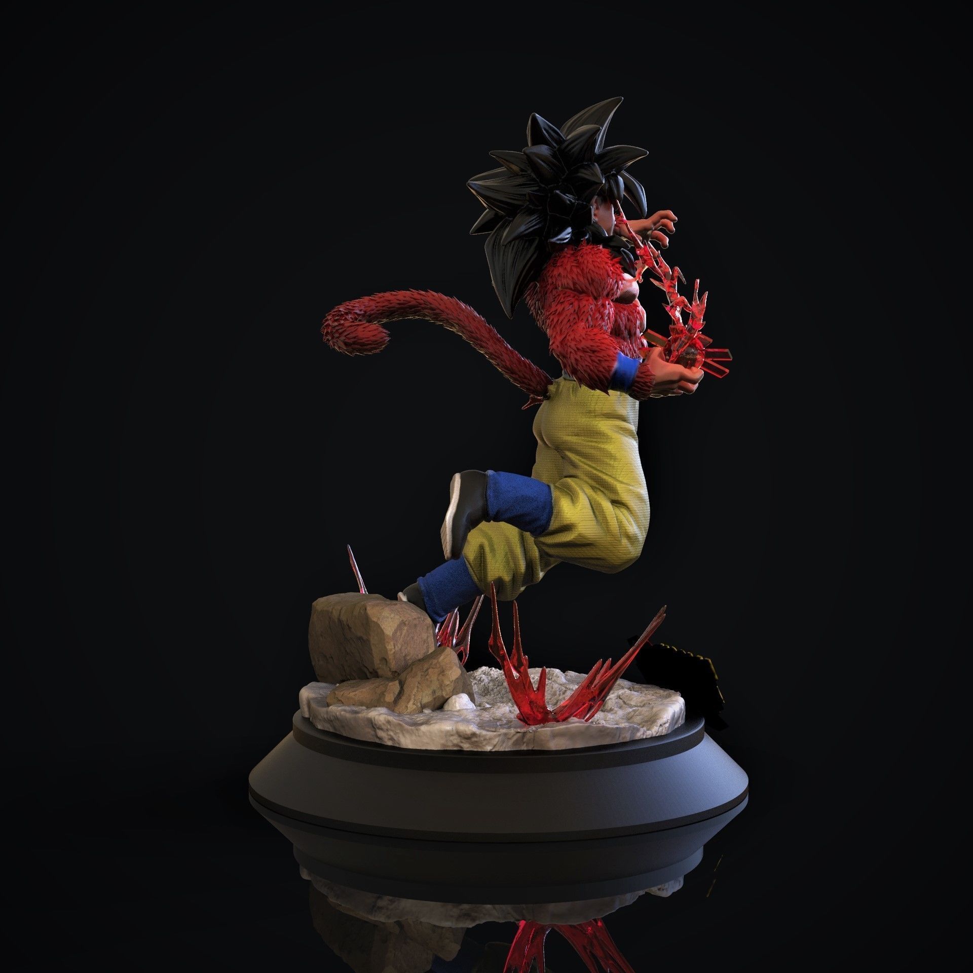 Goku SSJ 4 3D print model_1