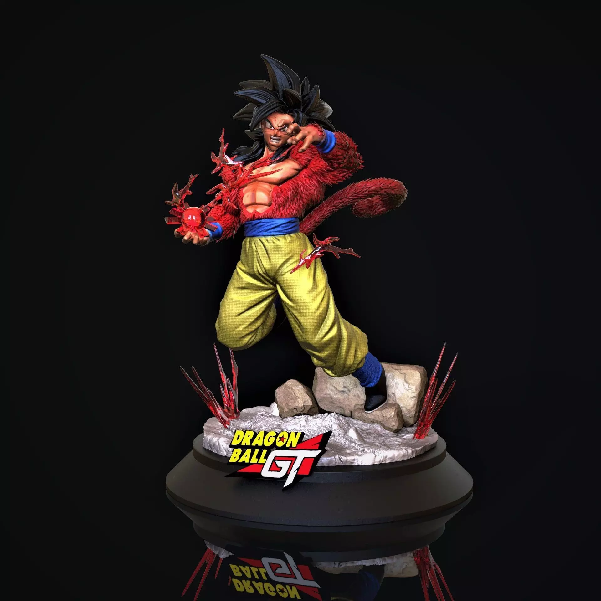 Goku SSJ 4 3D print model_0