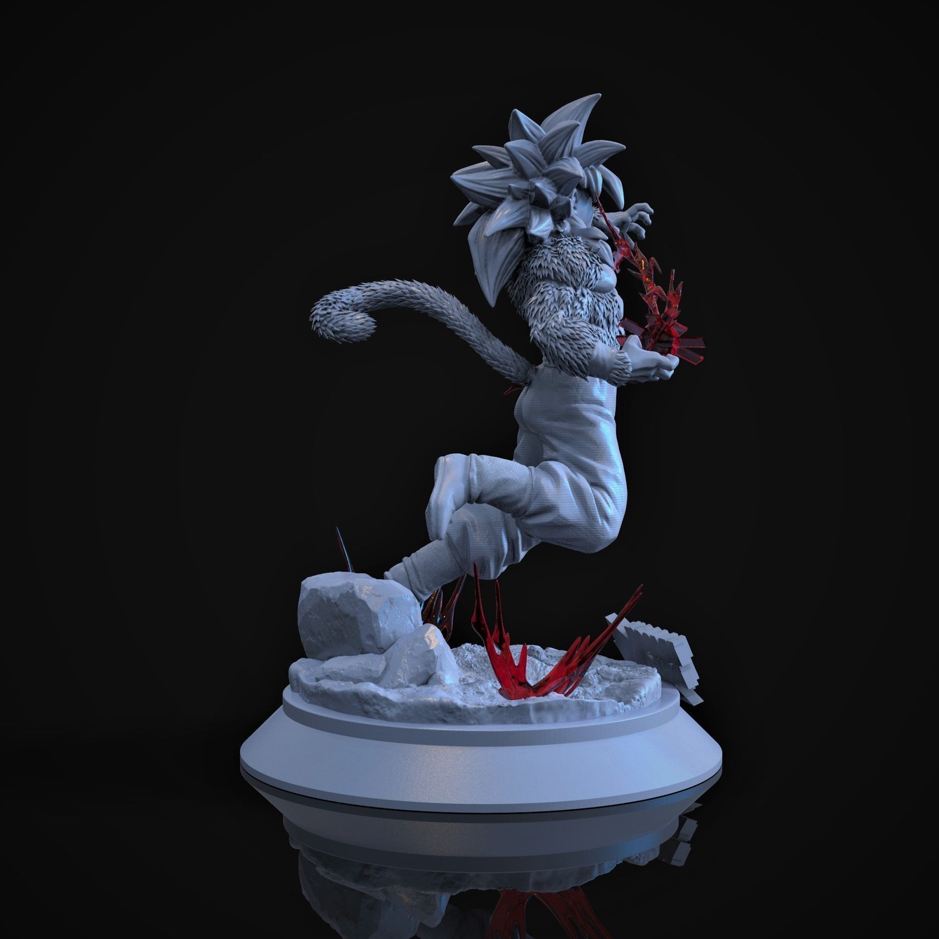 Goku SSJ 4 3D print model_5