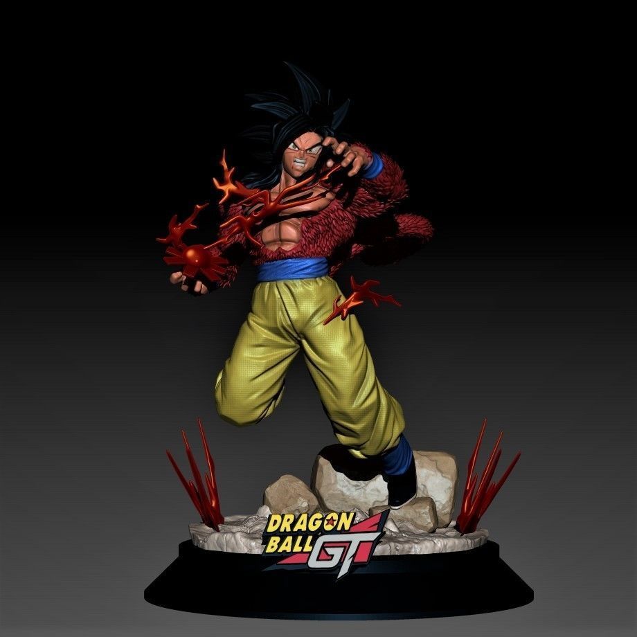Goku SSJ 4 3D print model_7