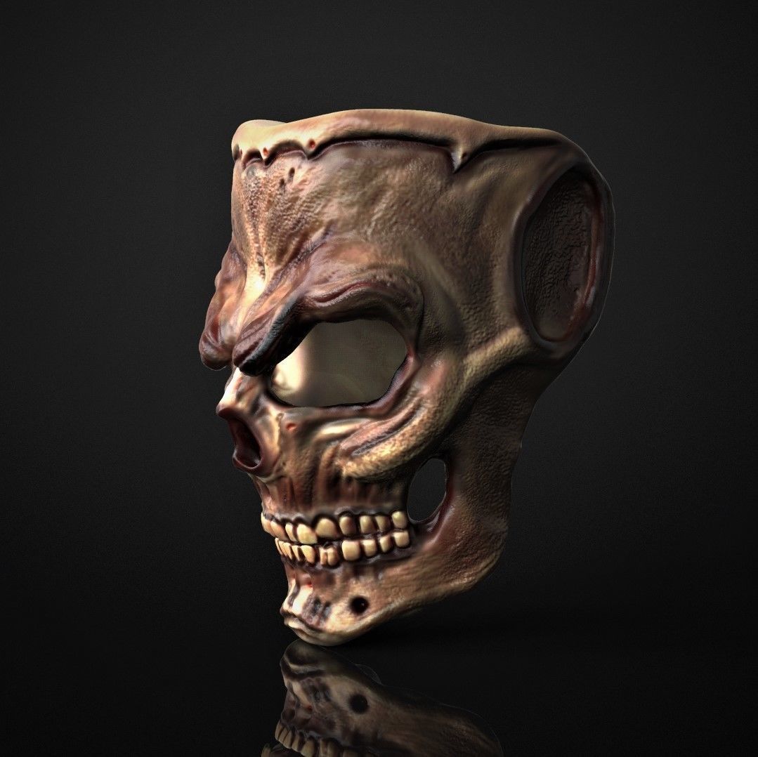 SKULL MASK 3D print model_2