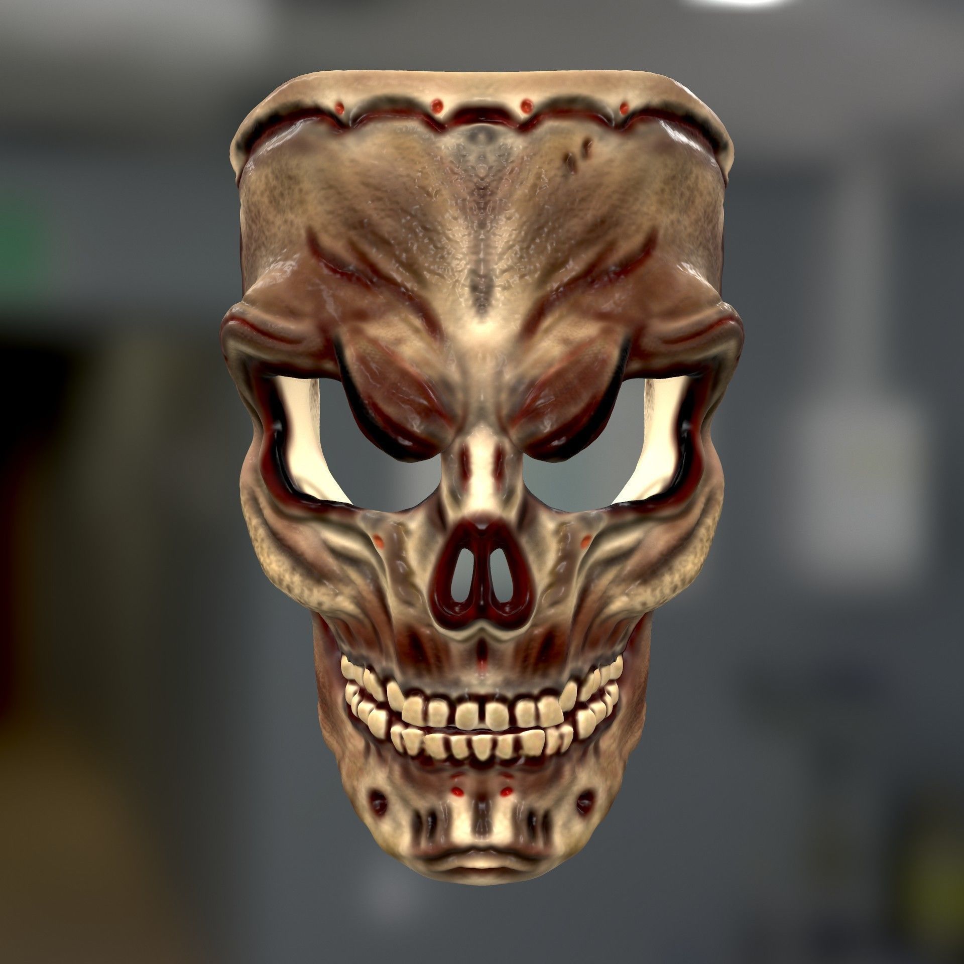 SKULL MASK 3D print model_4