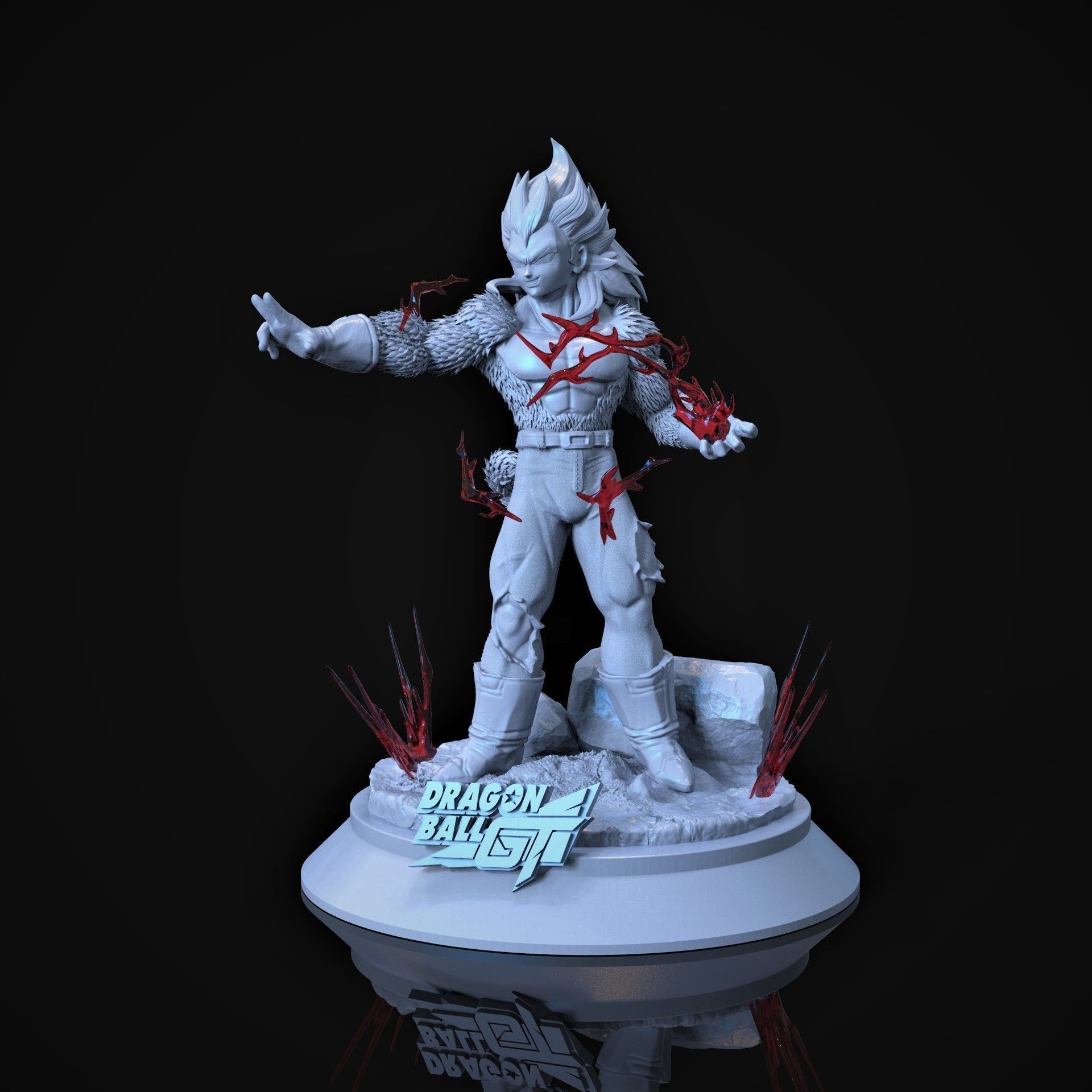 Vegeta SSJ 4 3D print model_4
