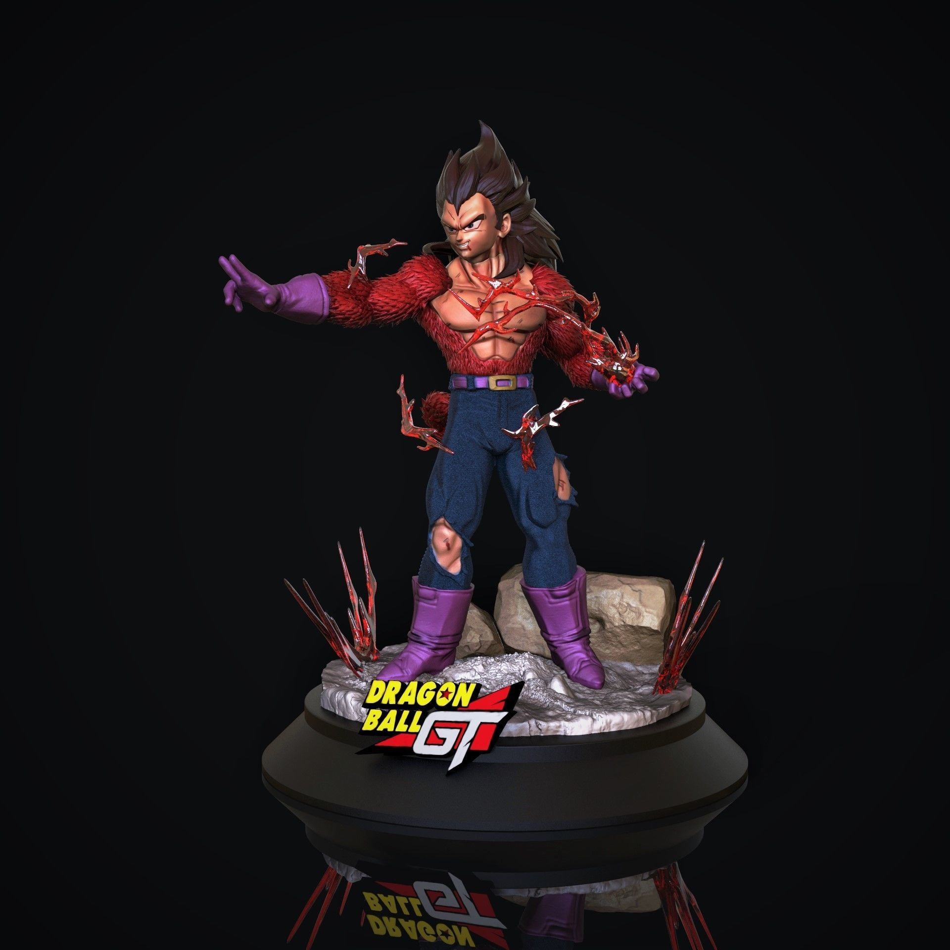 Vegeta SSJ 4 3D print model_1