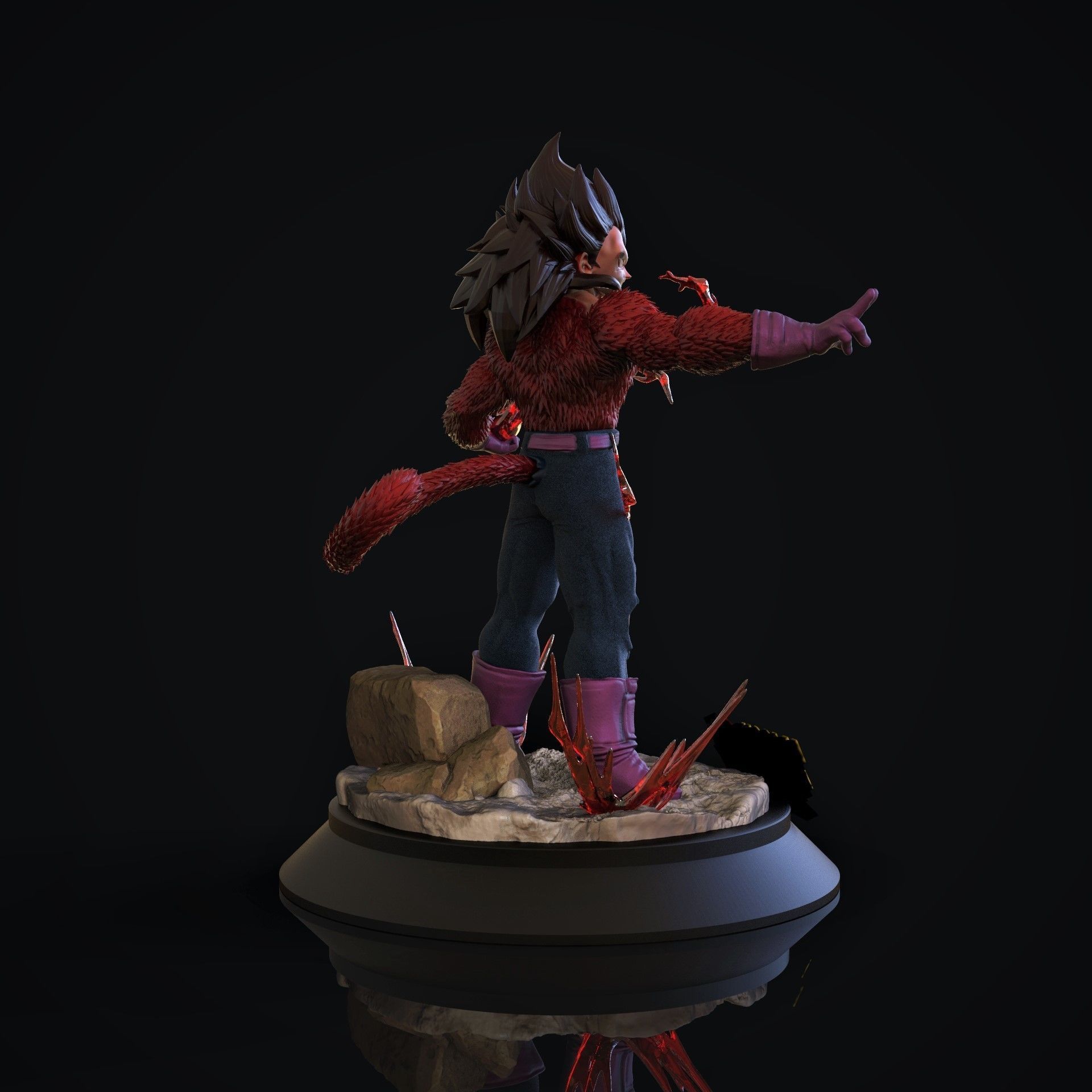 Vegeta SSJ 4 3D print model_2