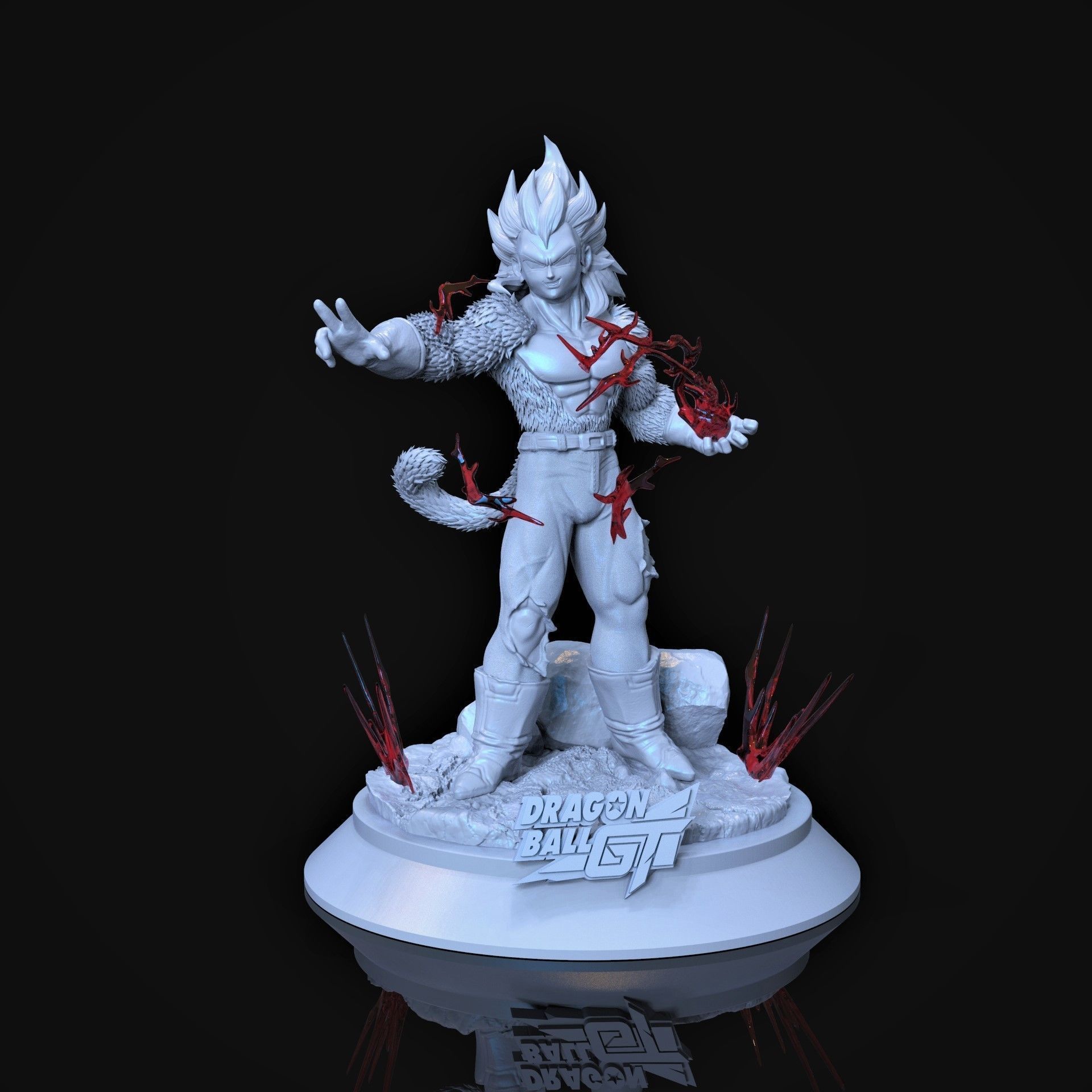 Vegeta SSJ 4 3D print model_3