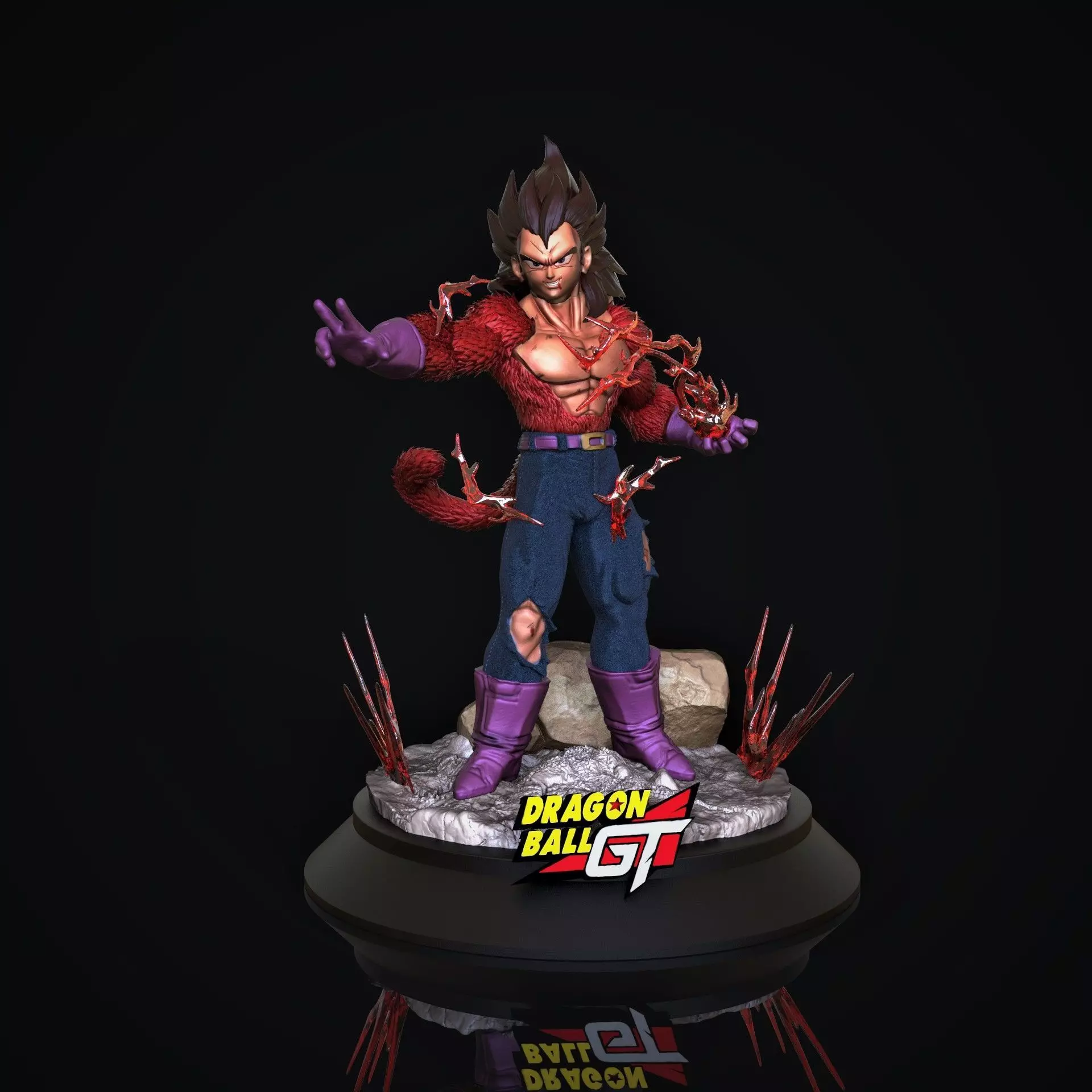 Vegeta SSJ 4 3D print model_0