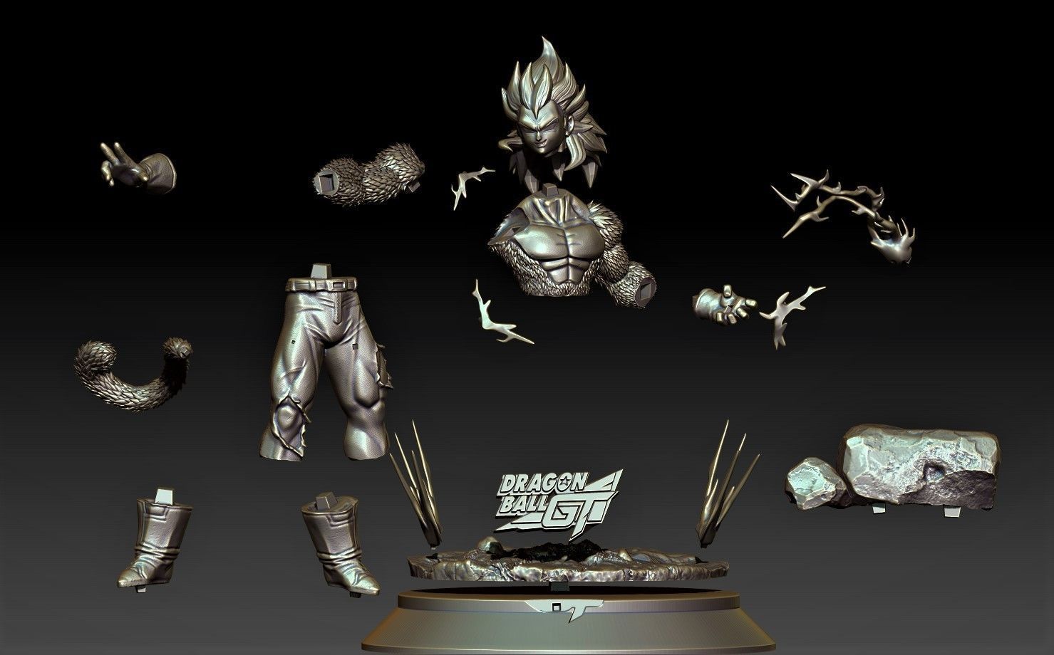 Vegeta SSJ 4 3D print model_6