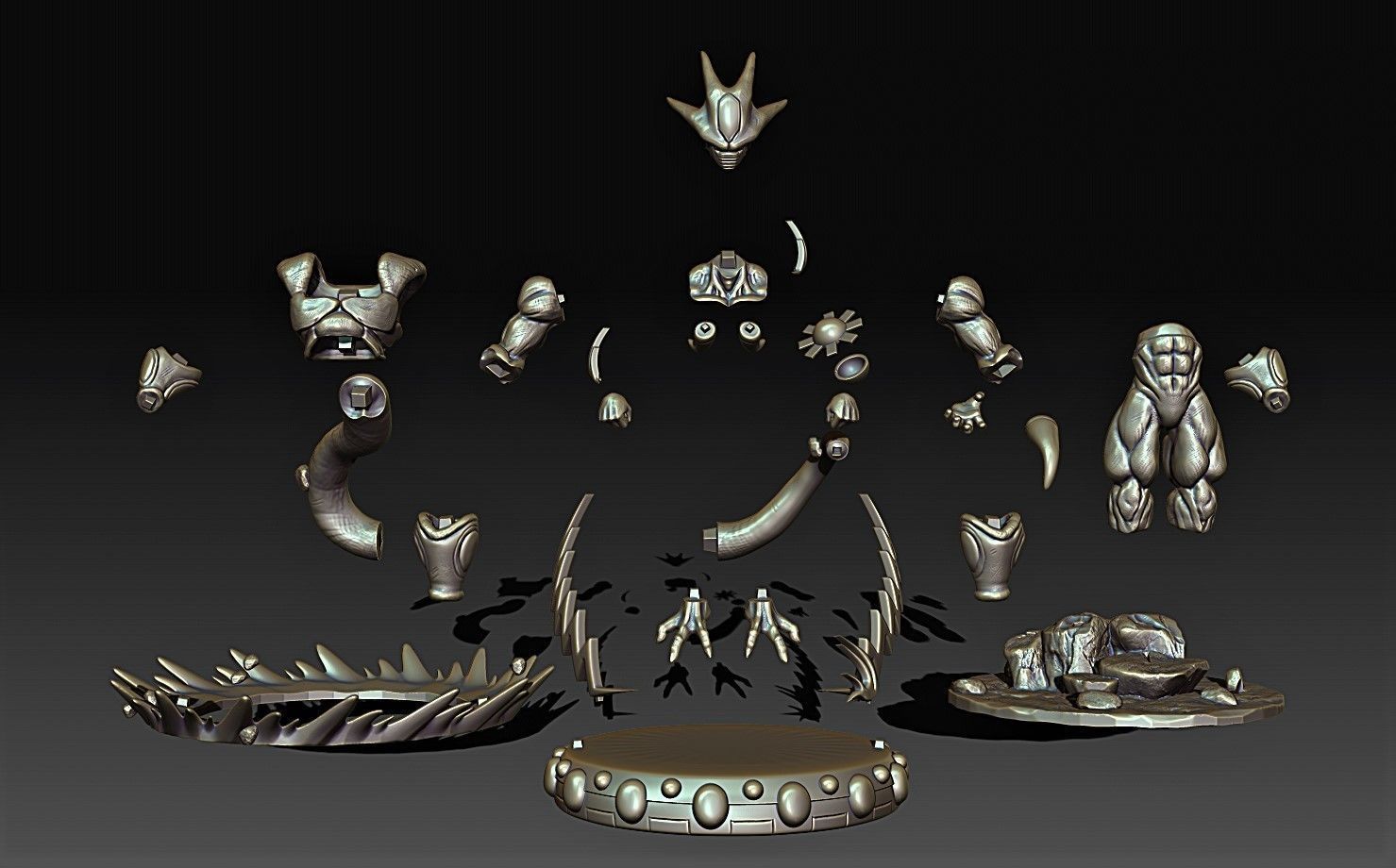 Cooler dragon ball statue 3D print model_10