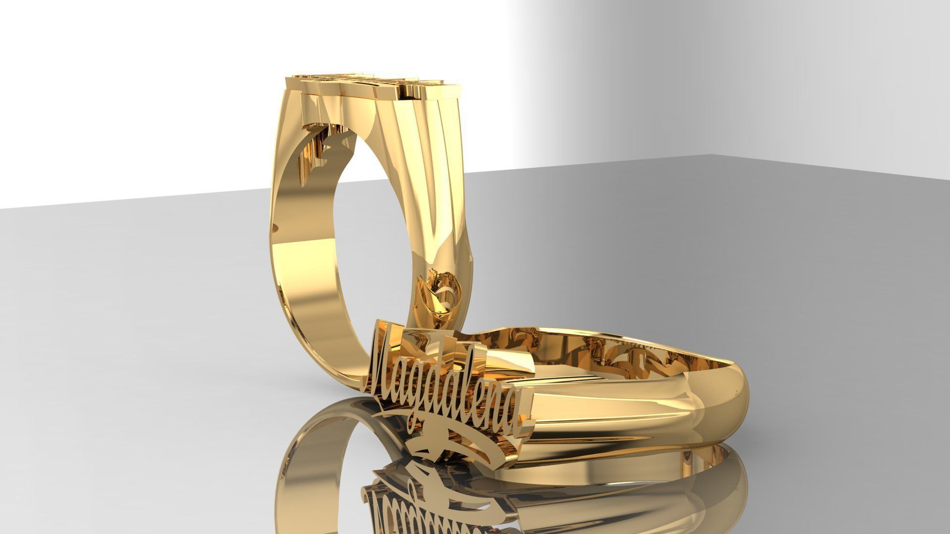 ring name magdalena 3D print model_6