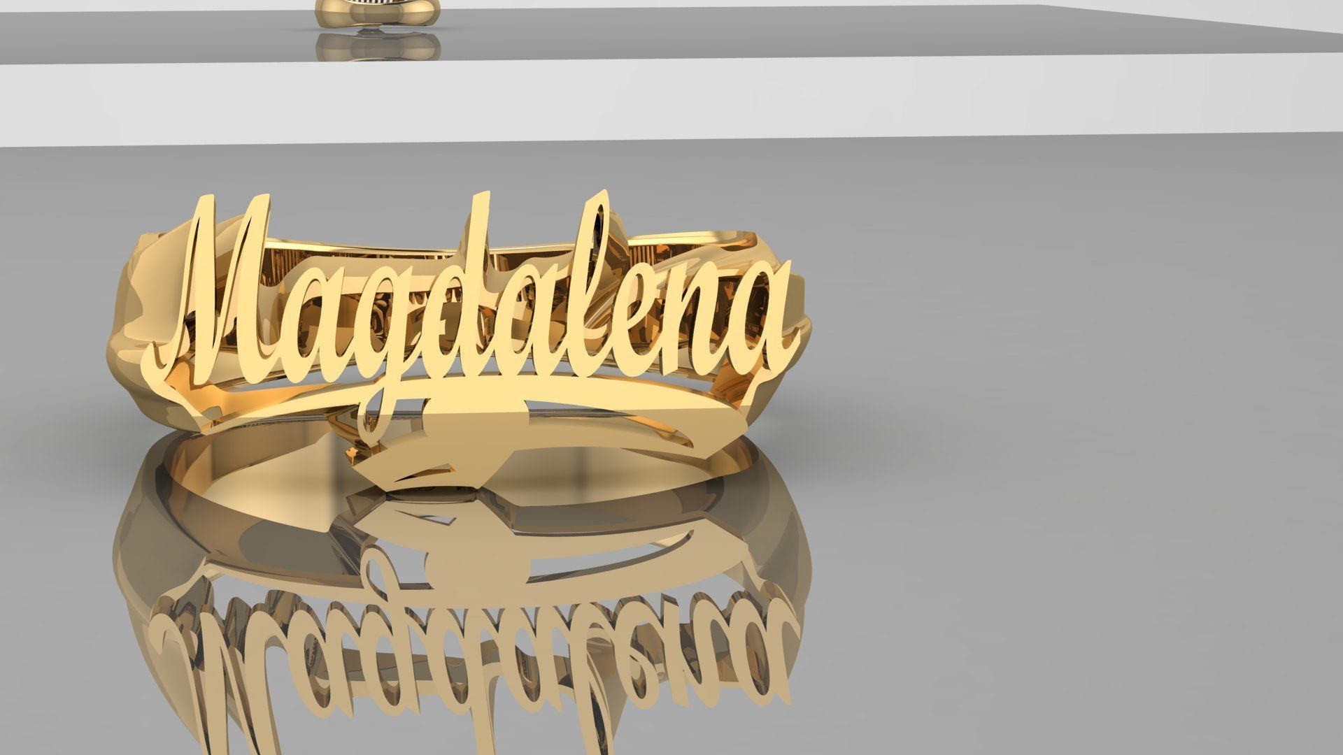 ring name magdalena 3D print model_2