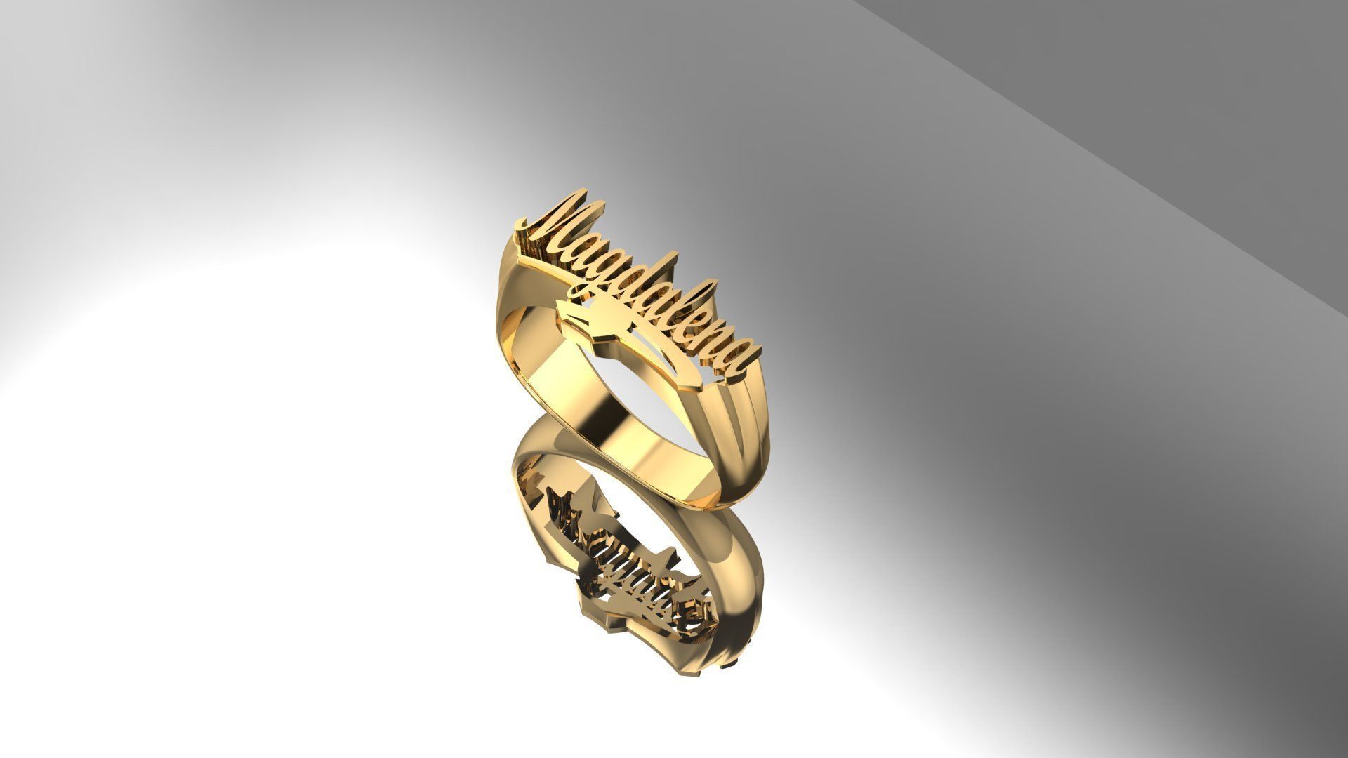 ring name magdalena 3D print model_3