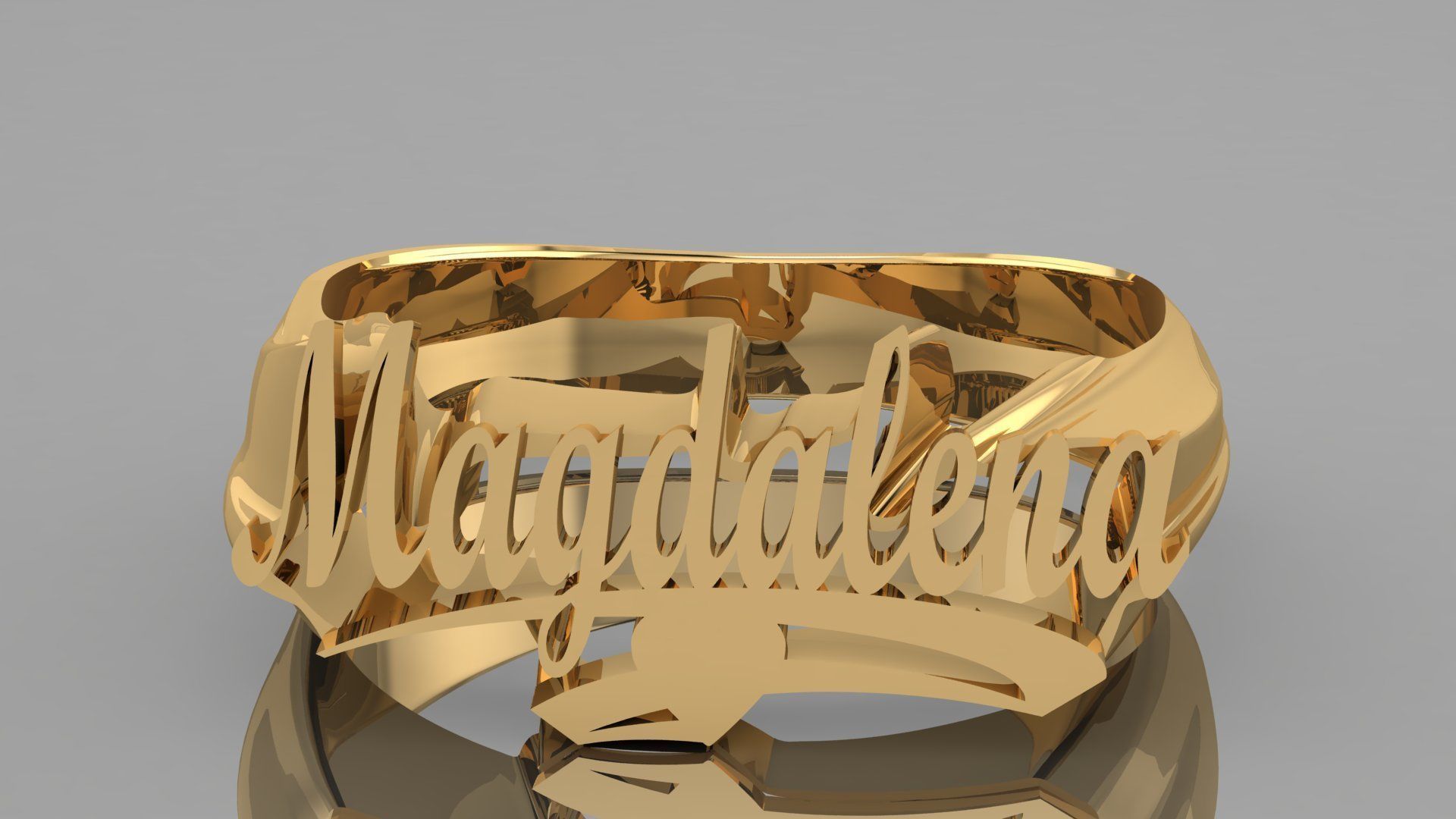 ring name magdalena 3D print model_4
