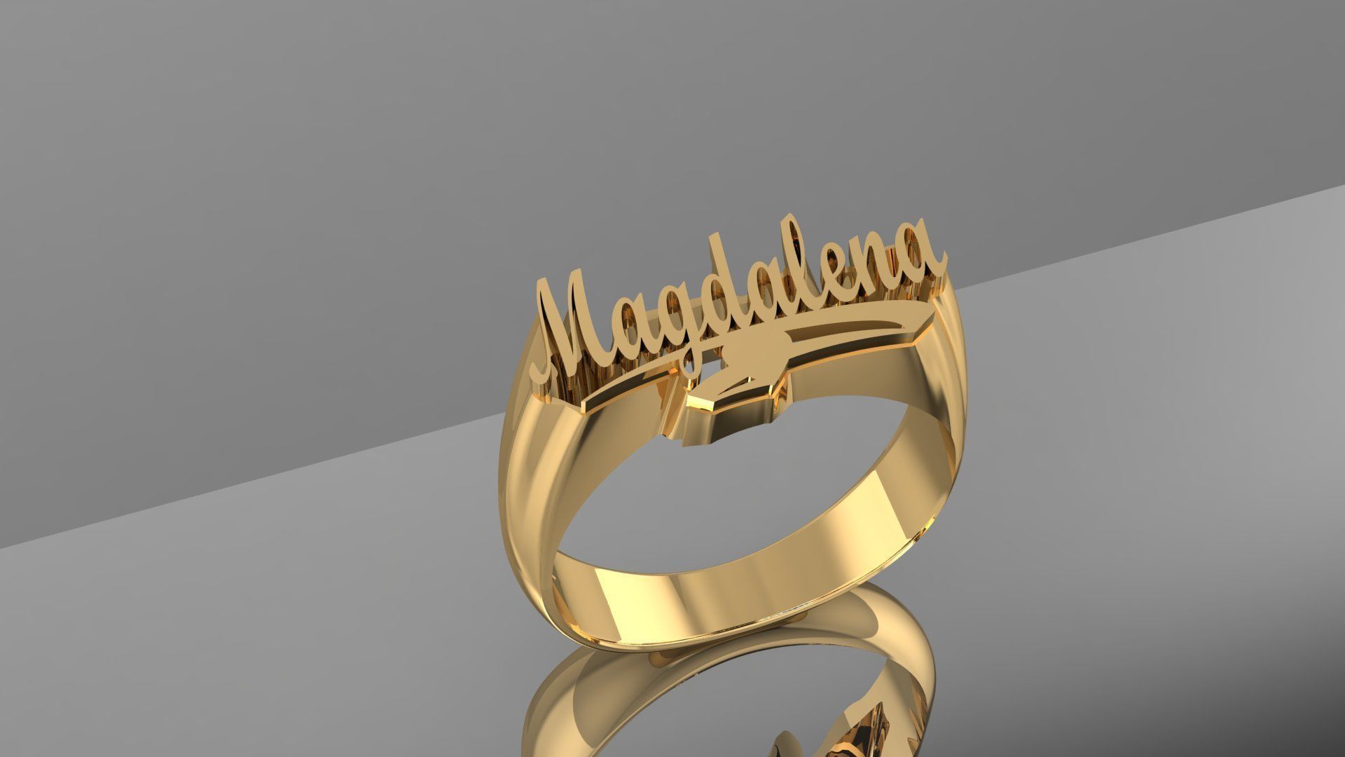 ring name magdalena 3D print model_1