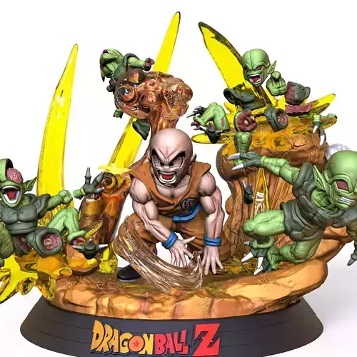 Krillin vs Saibaman 3D print model
