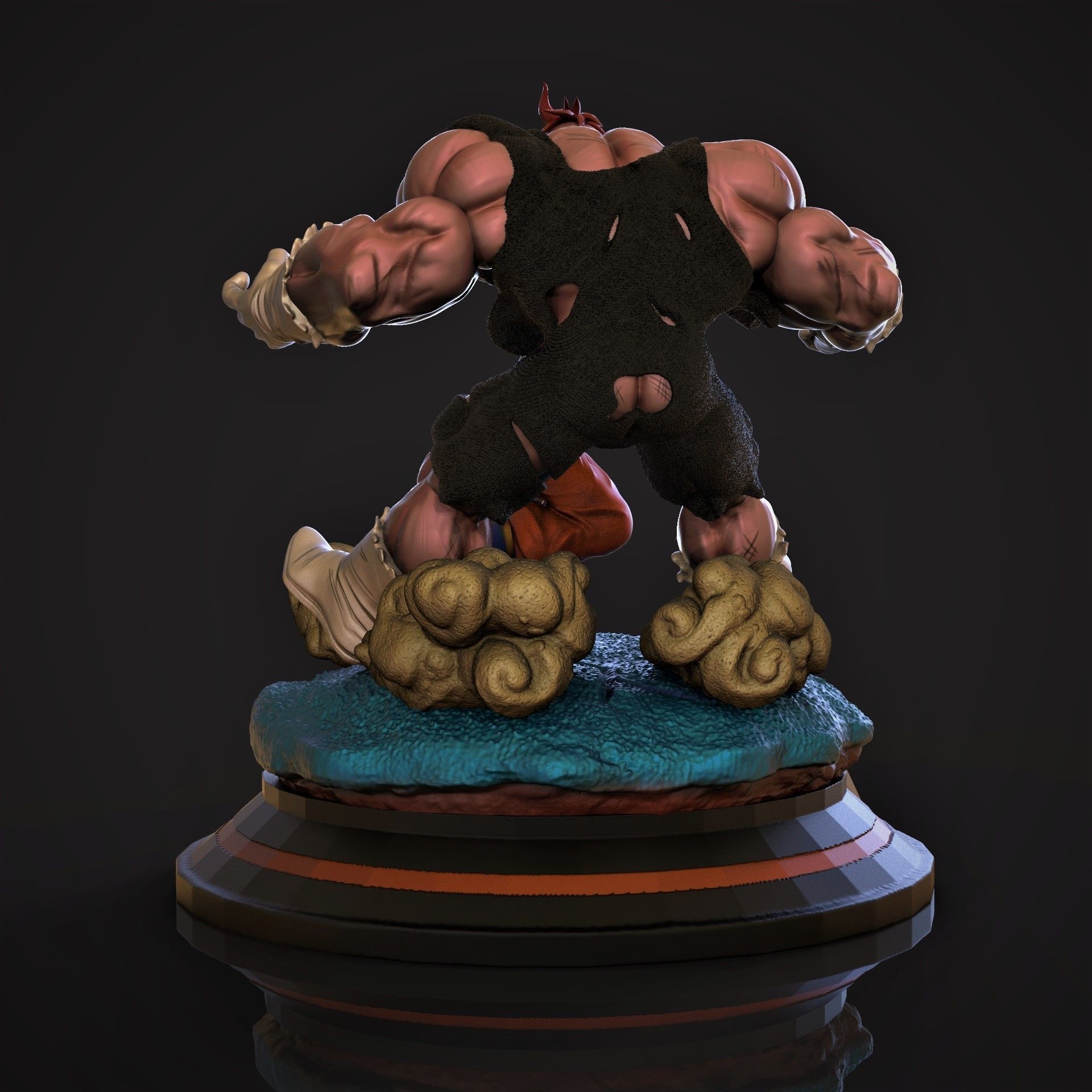 Goku vs Recoome 3D print model_3