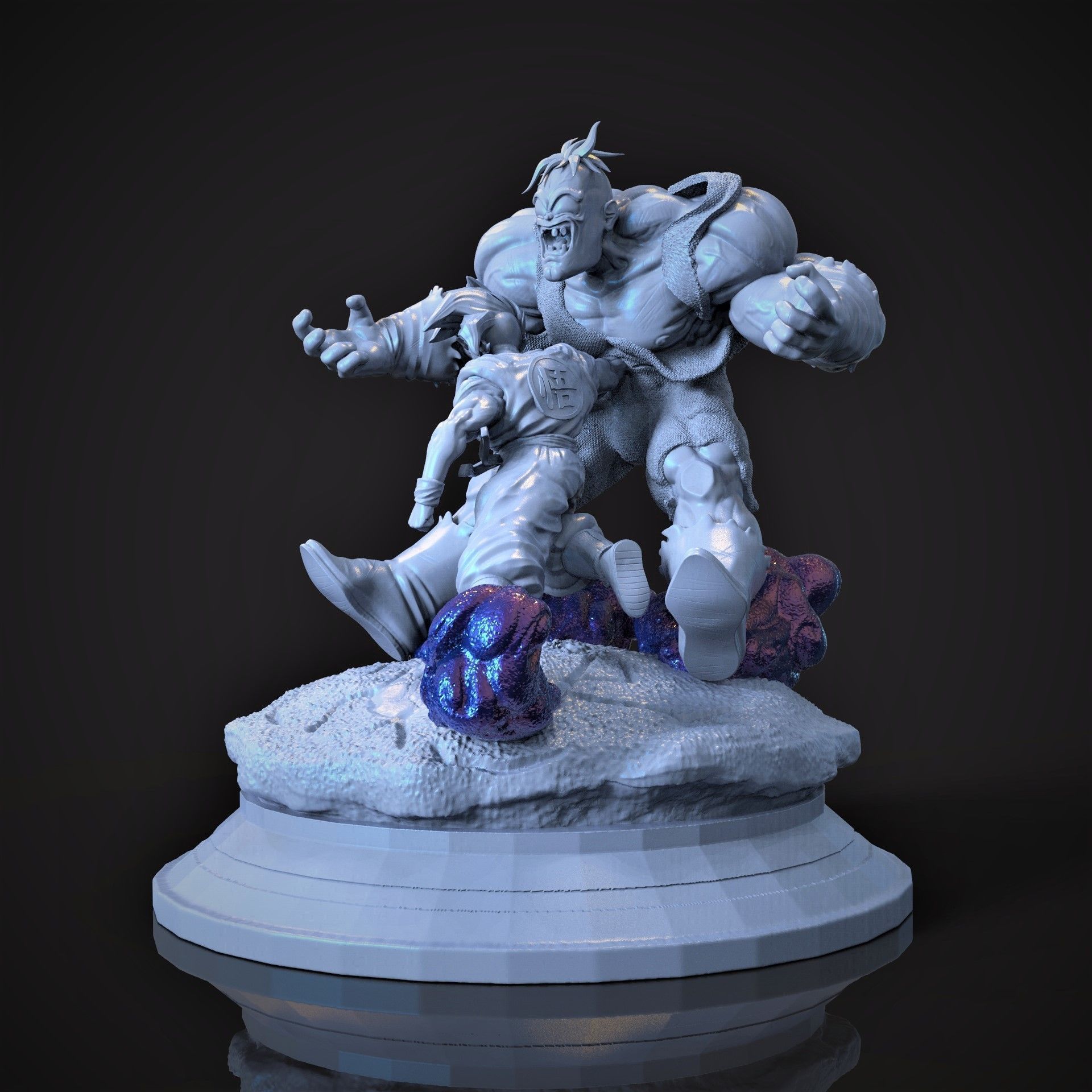 Goku vs Recoome 3D print model_5