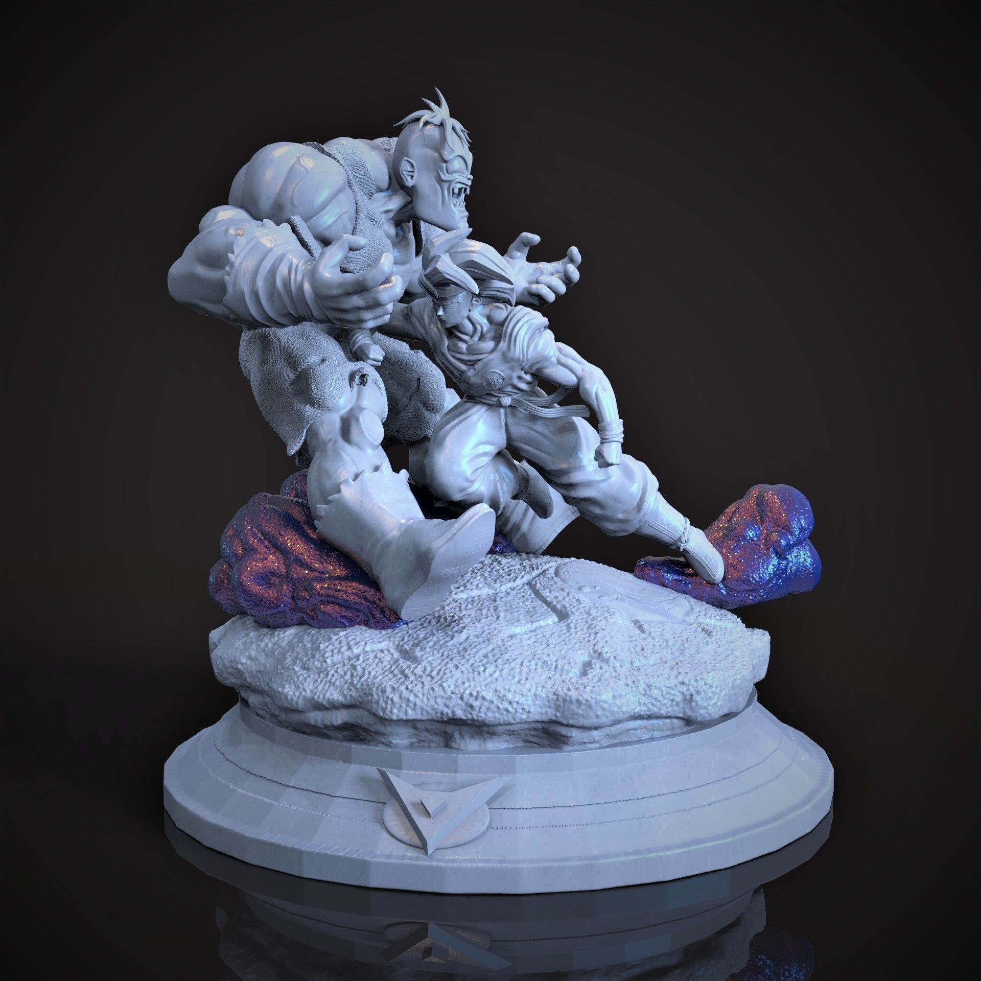 Goku vs Recoome 3D print model_4