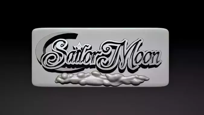 3D LOGO SAILOR MOON 3D print model