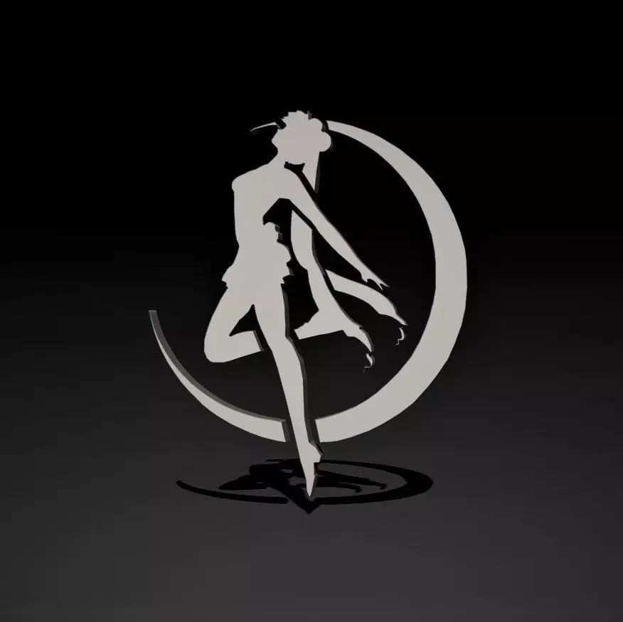 3D SILUETA silhouette SAILOR MOON 3D print model