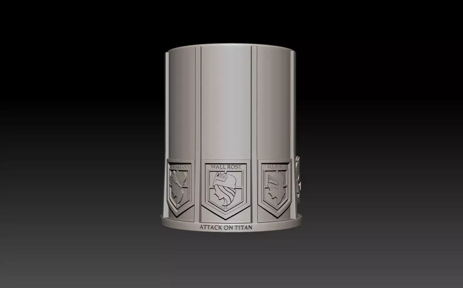 VASO glass ATTACK ON TITAN- ATAQUE A LOS TITANES 3D print model_0