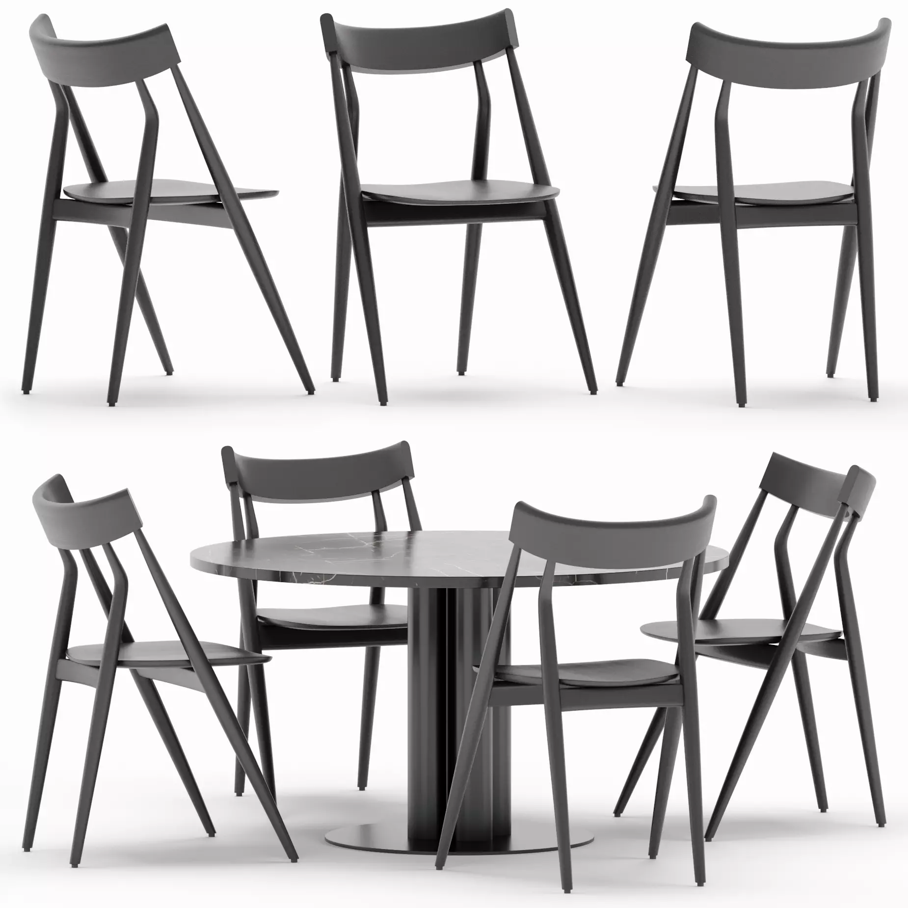 Dining set by Arflex 3D model