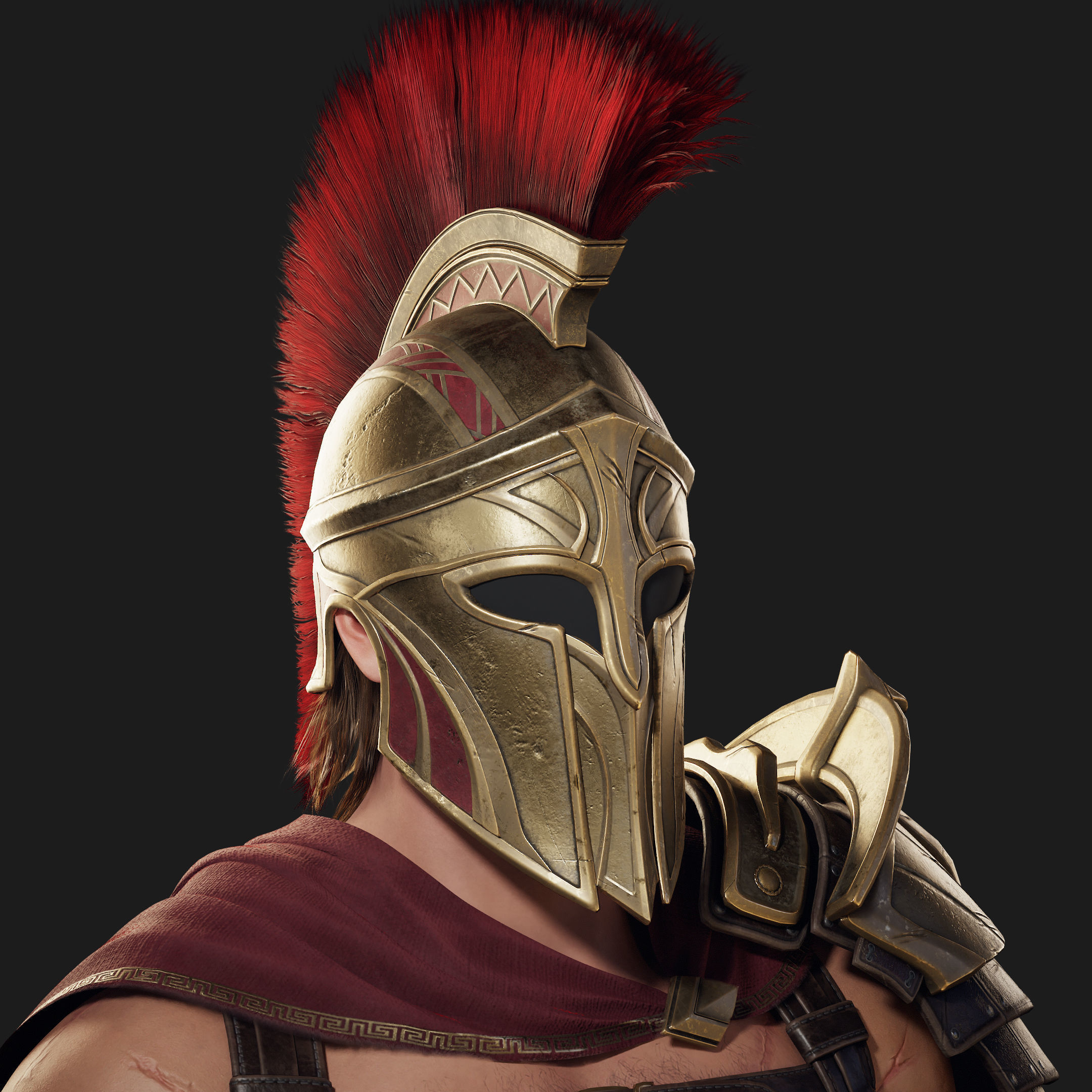 Spartan Hoplite - Game Ready Low-poly 3D model_7