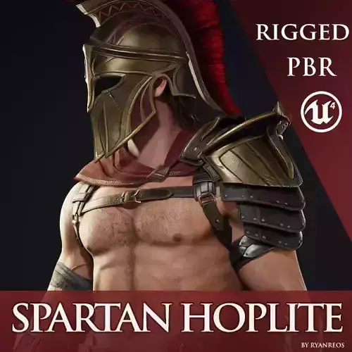 Spartan Hoplite - Game Ready Low-poly 3D model
