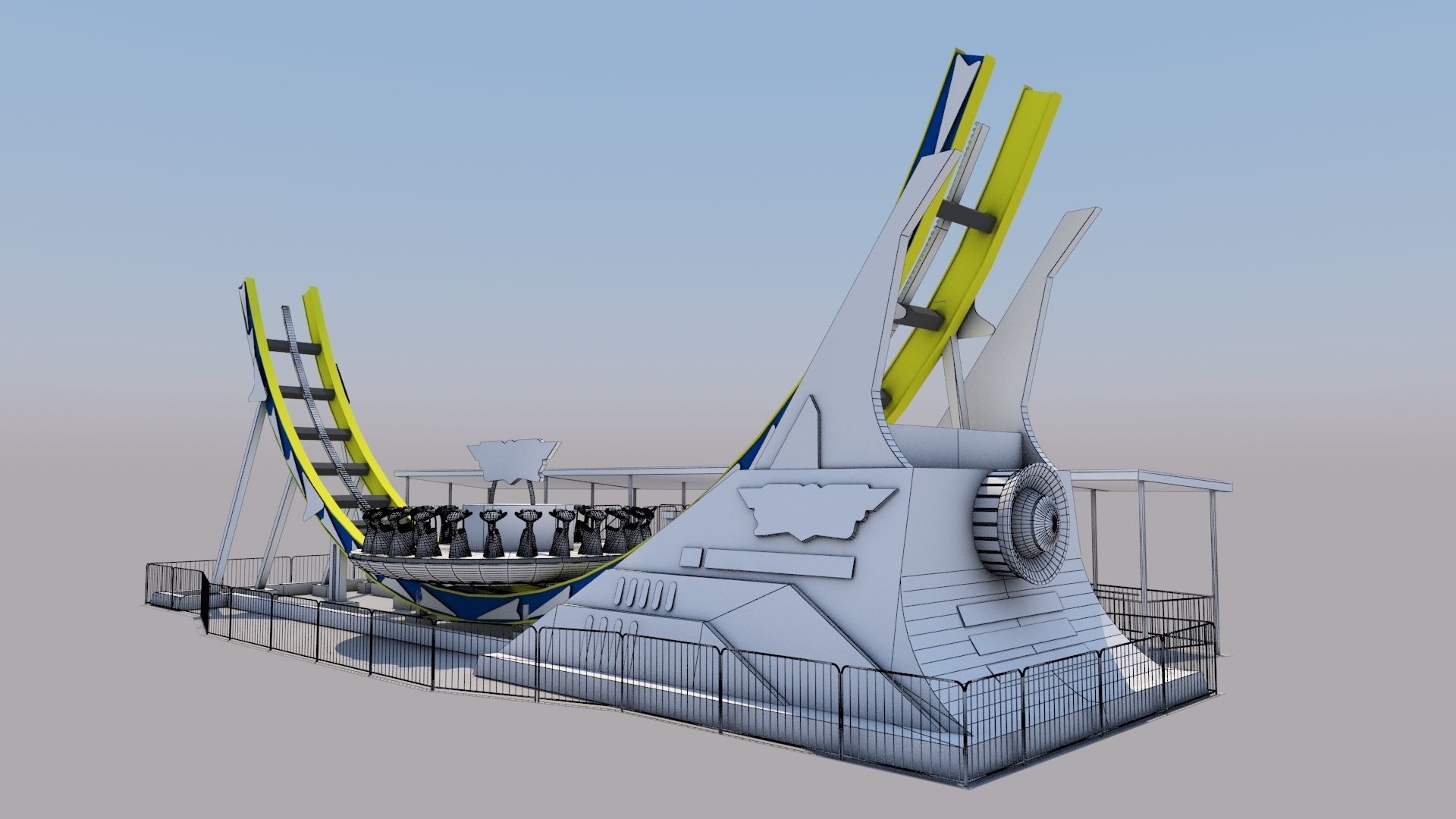 Disco Rides Low-poly 3D model_11