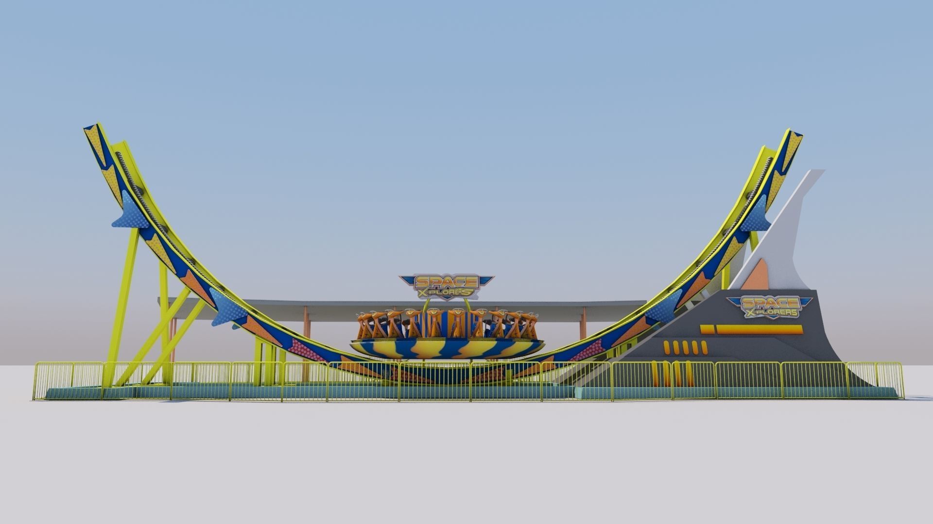 Disco Rides Low-poly 3D model_2