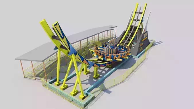 Disco Rides Low-poly 3D model