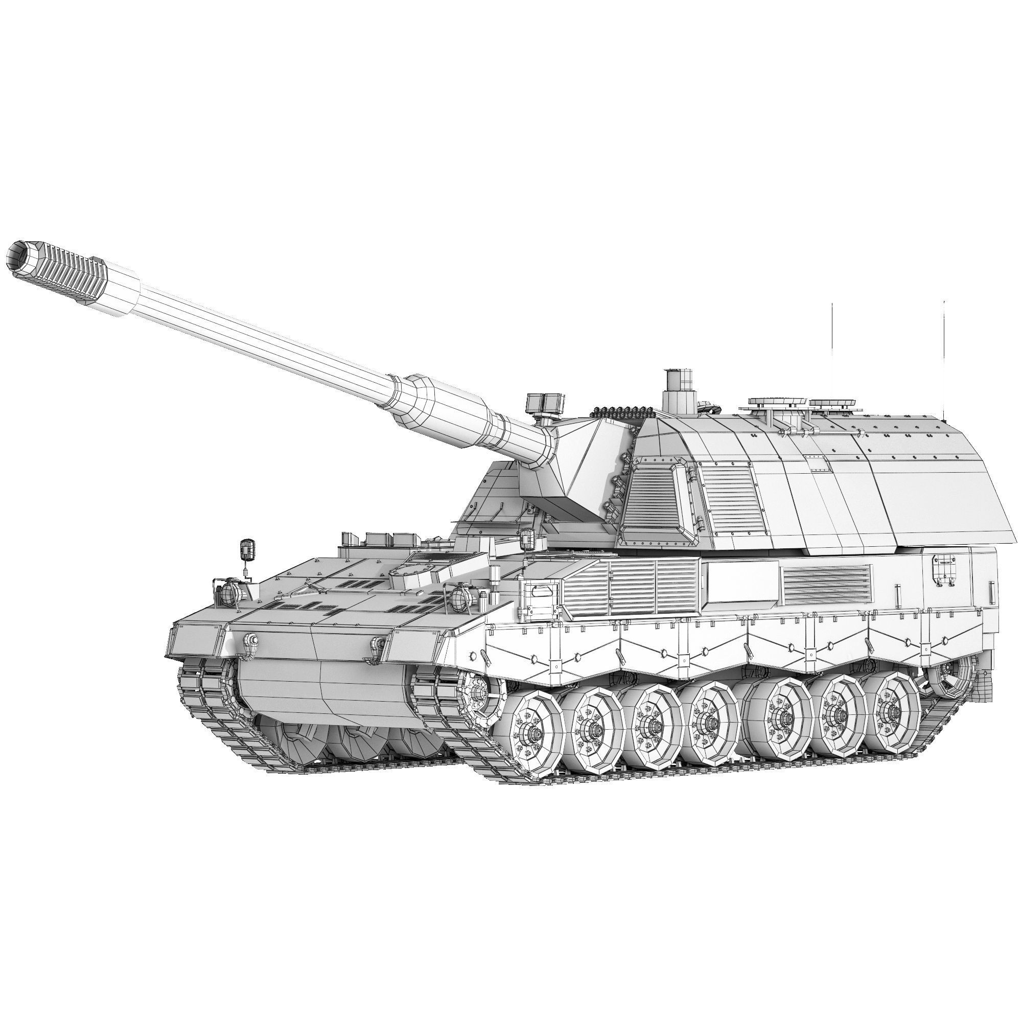 SPH Panzerhaubitze 2000 2004 3D model_11