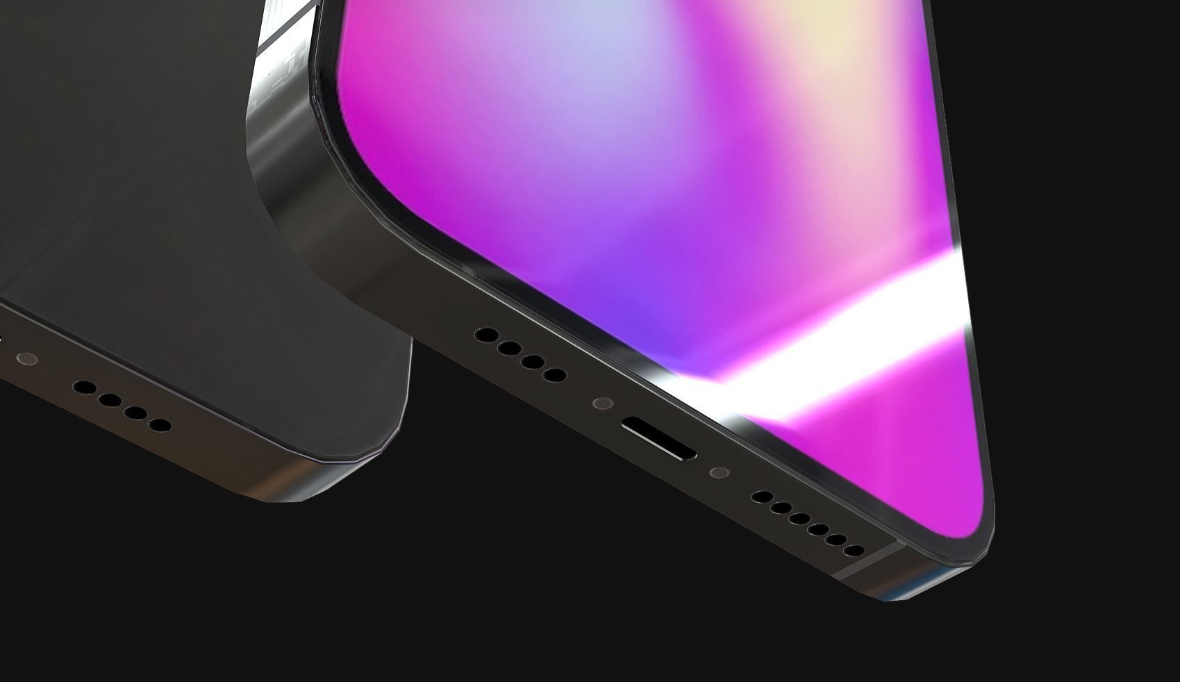 Apple iPhone 14 Pro  Low-poly 3D model_6