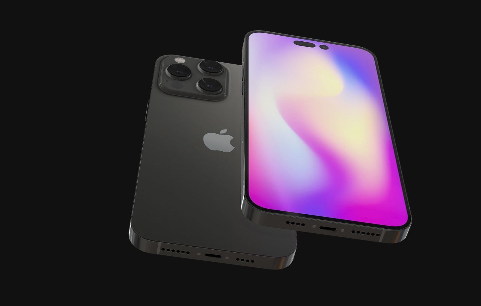 Apple iPhone 14 Pro  Low-poly 3D model_3