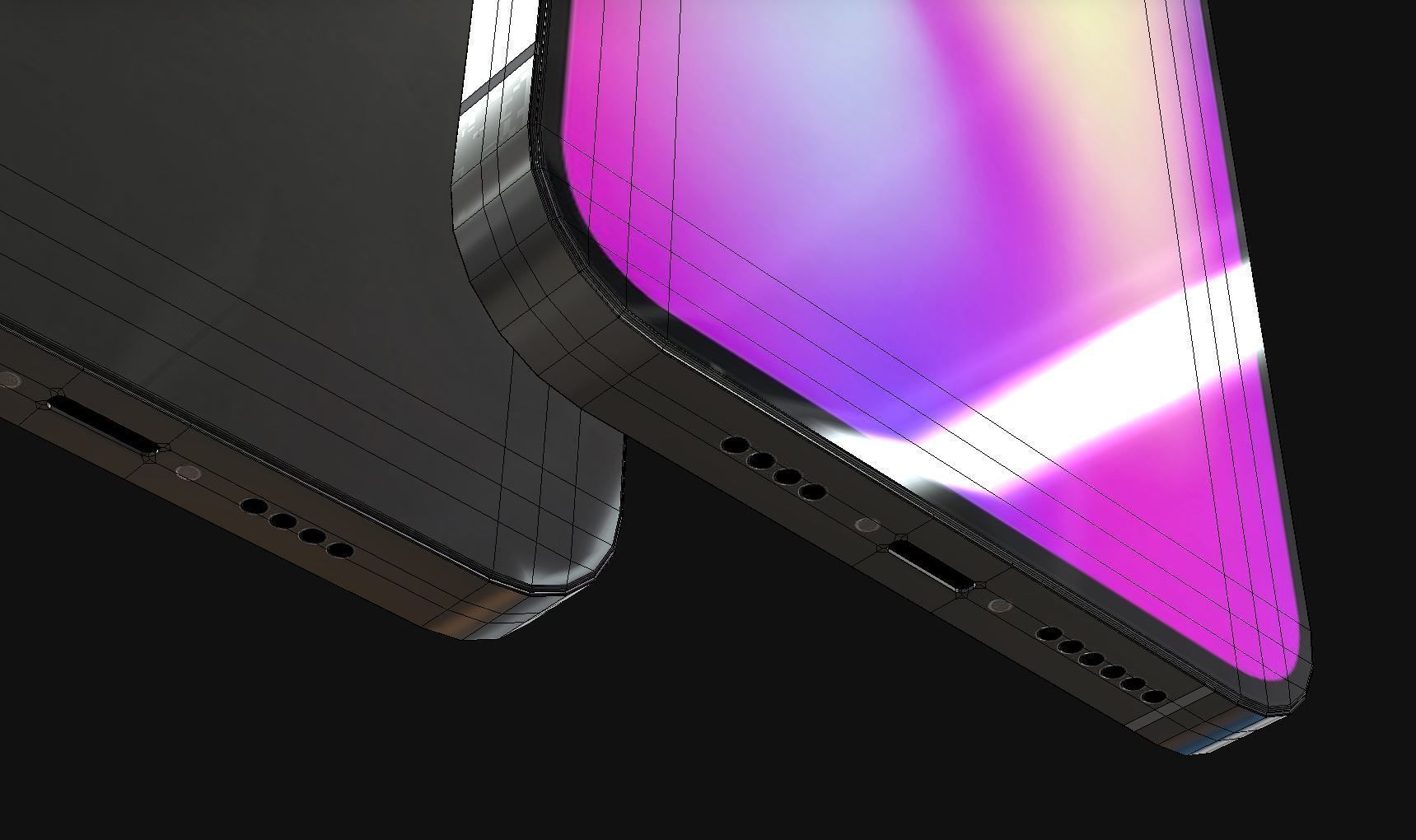 Apple iPhone 14 Pro  Low-poly 3D model_7