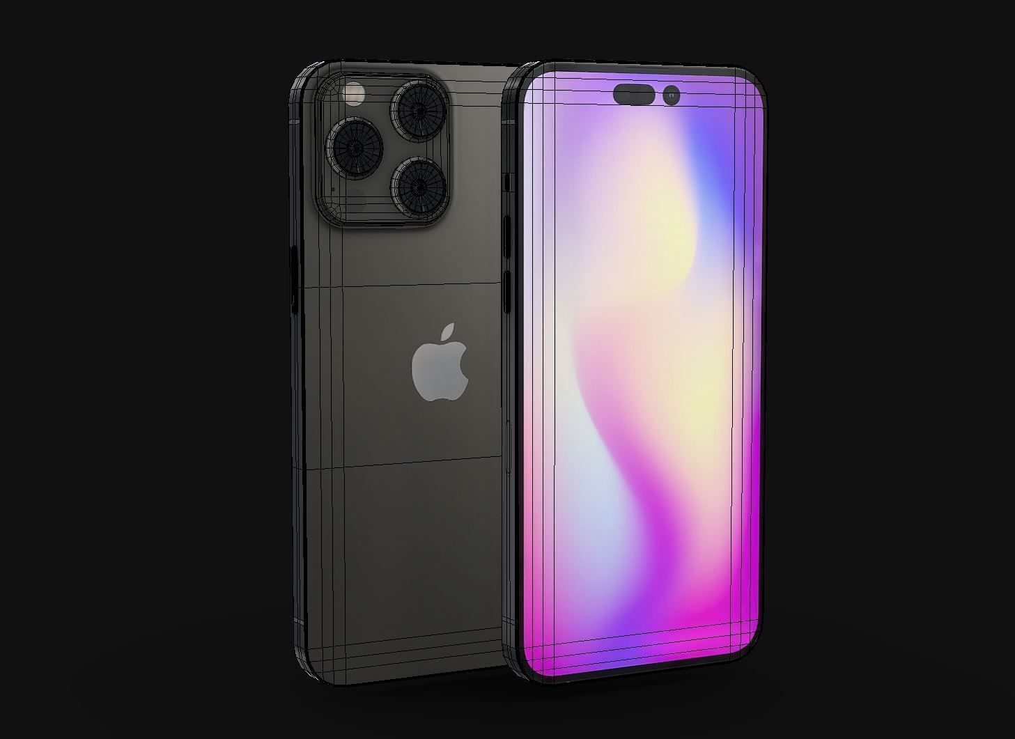 Apple iPhone 14 Pro  Low-poly 3D model_8