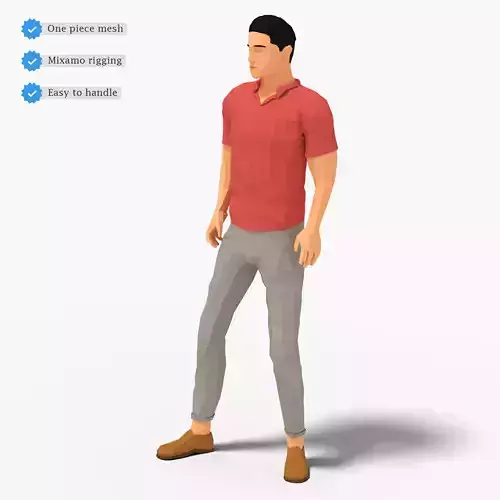 Low poly character man