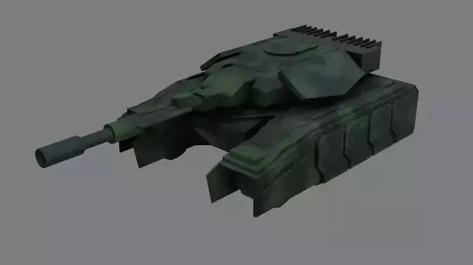Sci-Fi Military Tank - Low Poly - Game Ready - PBR