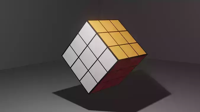 Rubiks Cube Low Poly FBX Low-poly 3D model