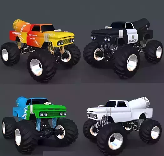 3D Detailed Monster Truck - 2