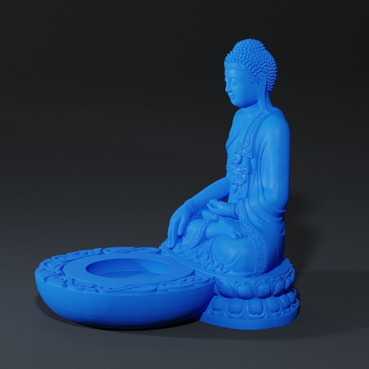 Buddha Incense Stand 3D print ready STL  3D print model_17