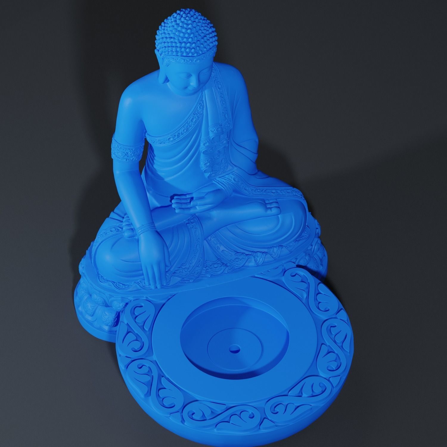 Buddha Incense Stand 3D print ready STL  3D print model_35