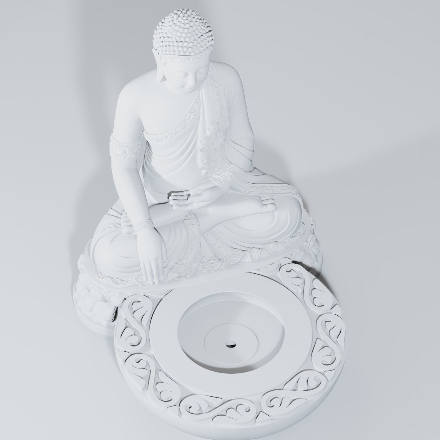Buddha Incense Stand 3D print ready STL  3D print model_22