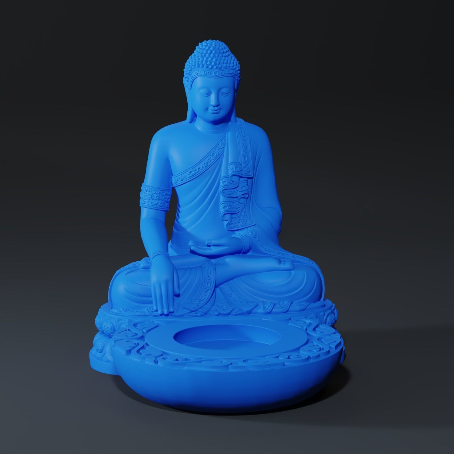 Buddha Incense Stand 3D print ready STL  3D print model_3