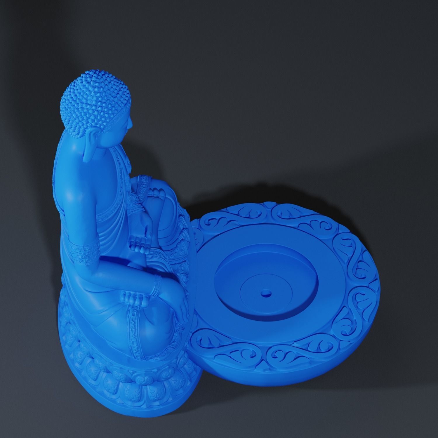 Buddha Incense Stand 3D print ready STL  3D print model_38