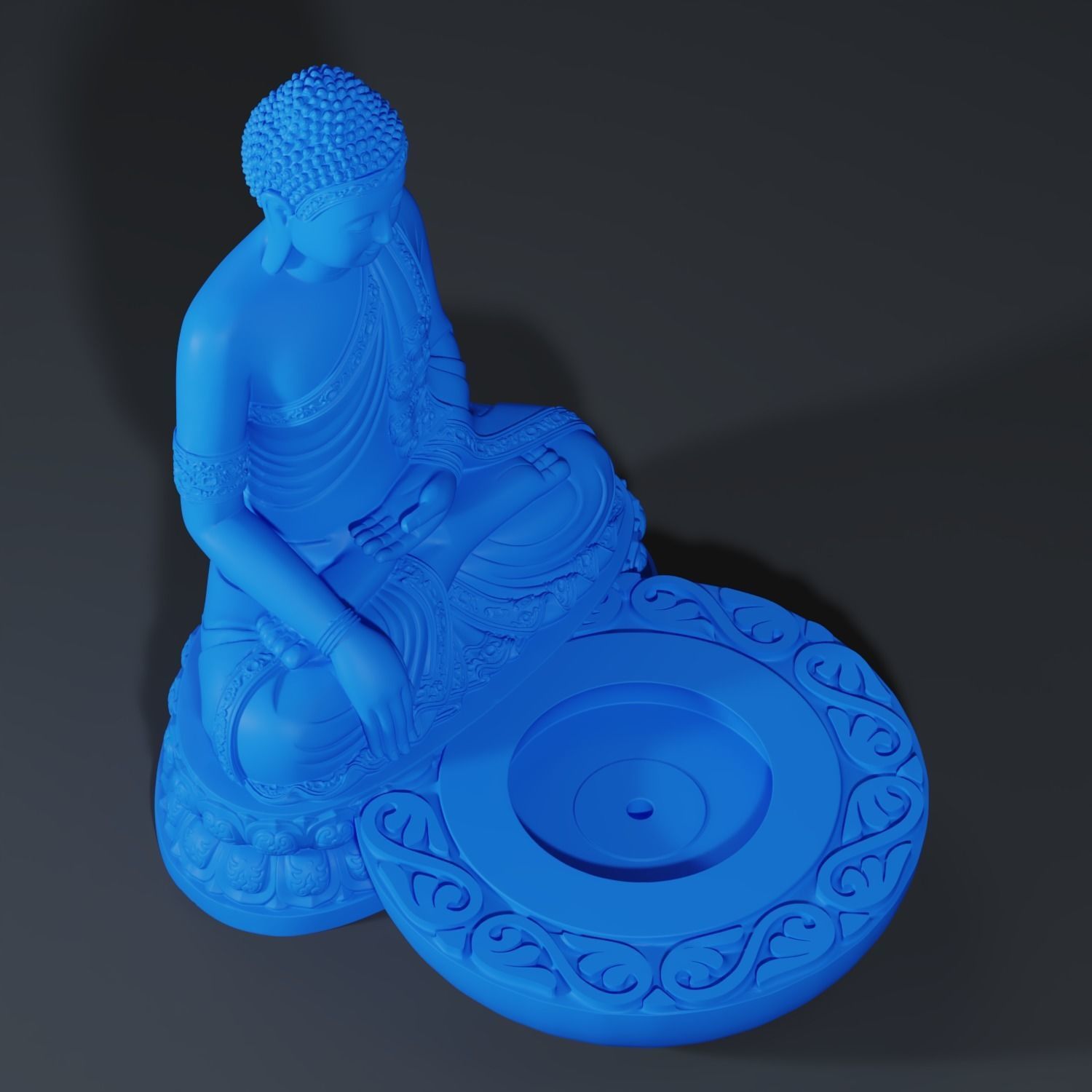 Buddha Incense Stand 3D print ready STL  3D print model_23