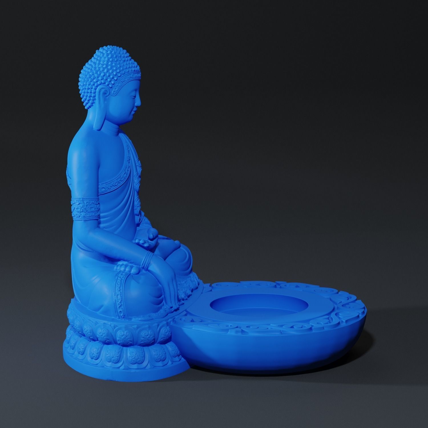 Buddha Incense Stand 3D print ready STL  3D print model_18