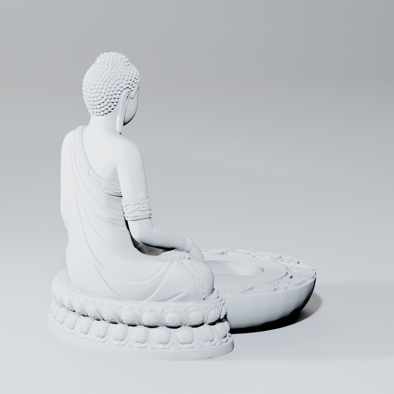 Buddha Incense Stand 3D print ready STL  3D print model_11